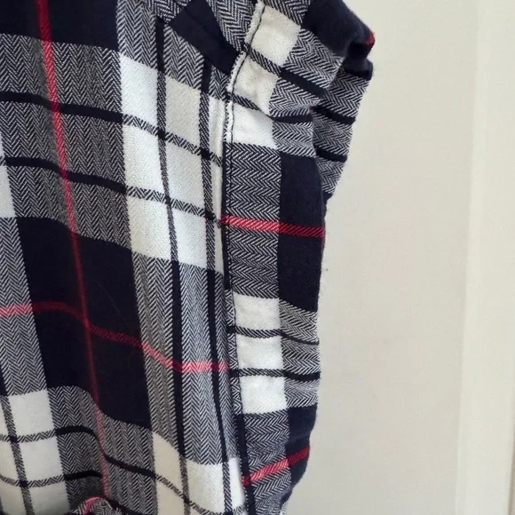 Jachs Girlfriend Top Women's XL Blue Red White Plaid Button Up Sleeveless - Picture 6 of 10